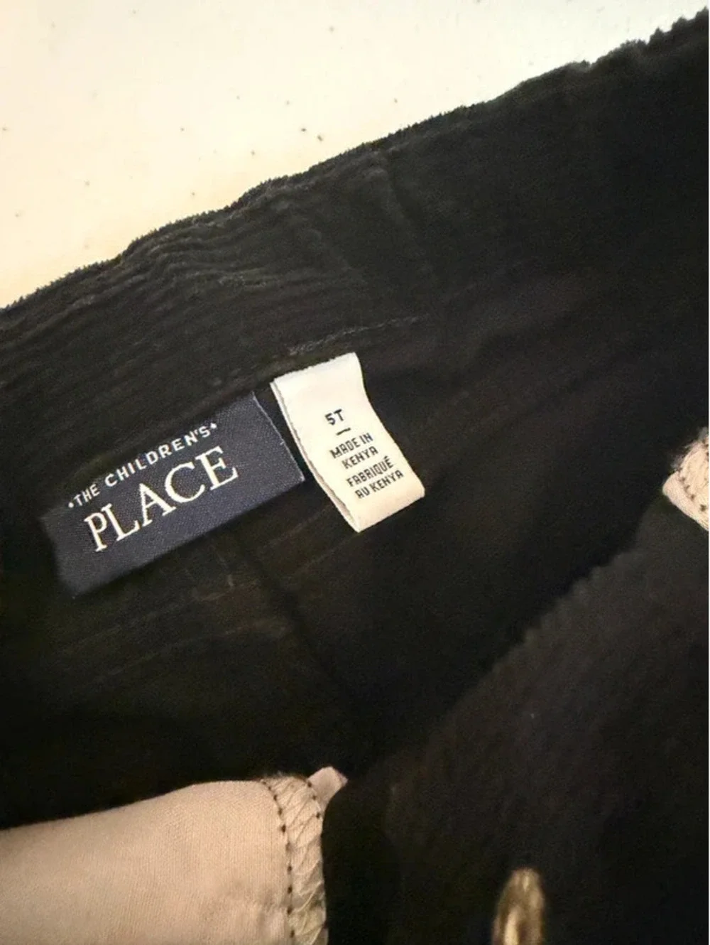 Toddler Black Corduroy Pants